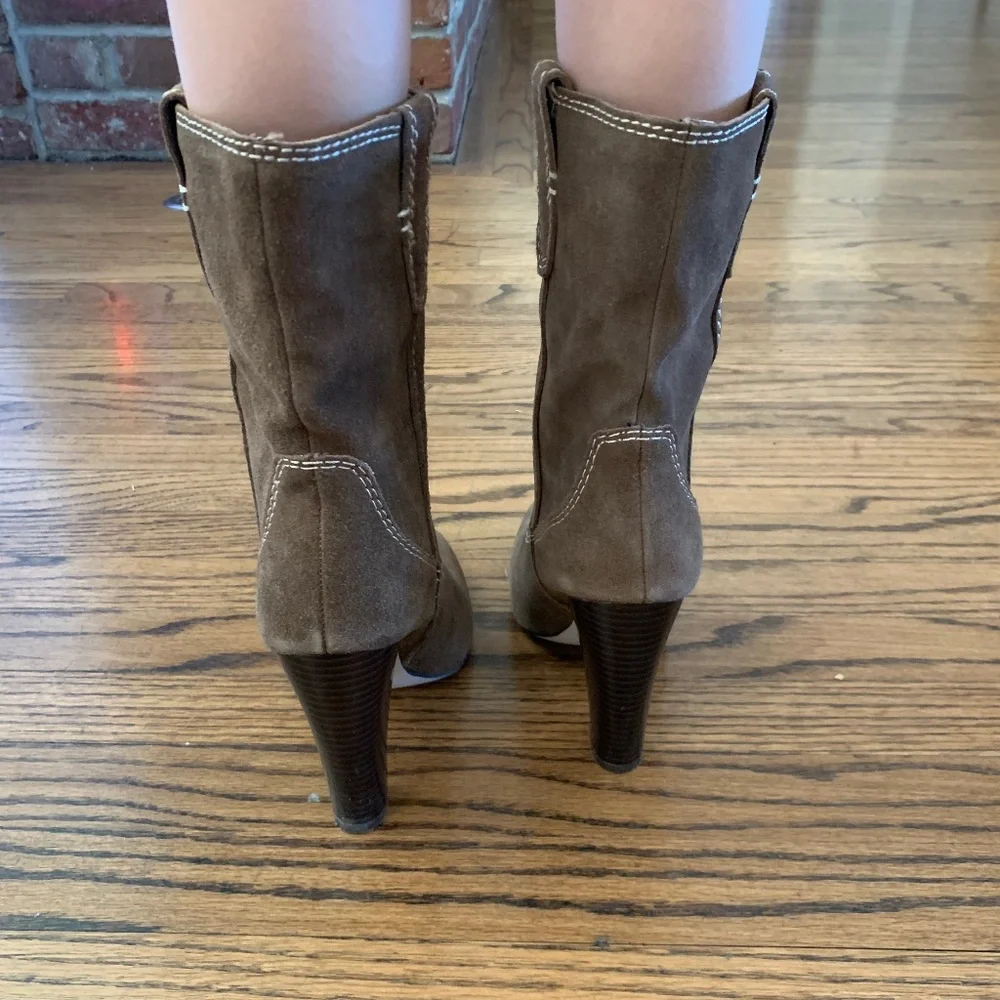 Mia Genuine  Suede Western Style Boots - Picture 4 of 6